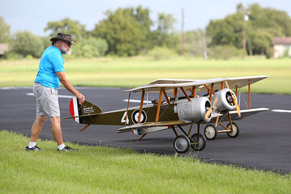 a pair of sopwith pups are positioned