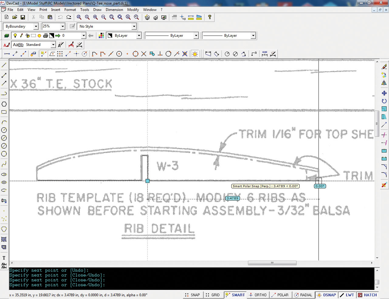 trace over the plans to create a vector file