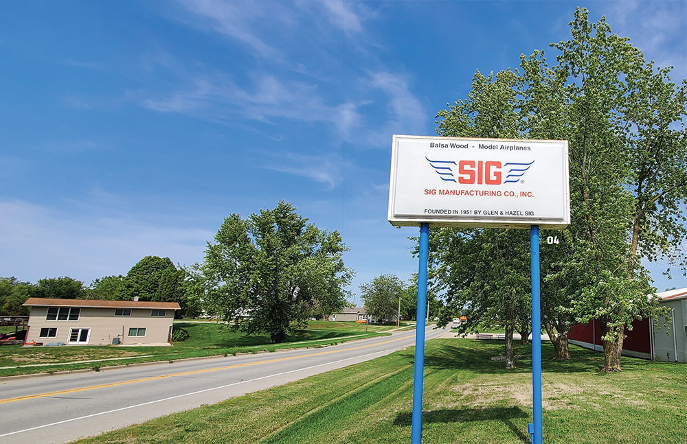 Sig Manufacturing Co. headquarters sits on the land that was the field that Hazel played in as a child, located across the street from the house in which she grew up. 
