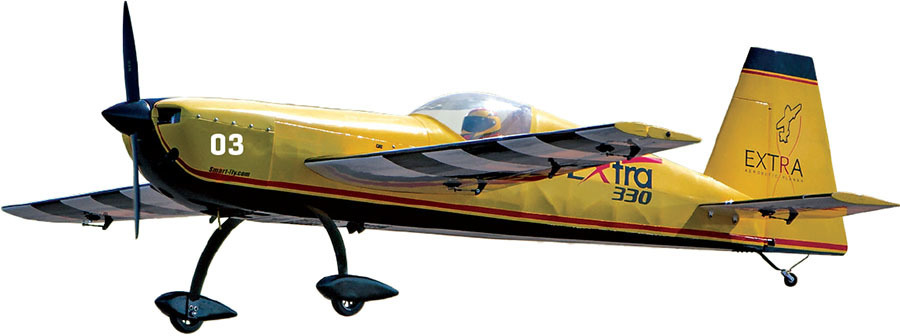 An Extra 330 airplane competes in RC Scale Aerobatics. Photo by Matt Ruddick.