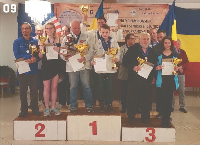Senior Team winners were Team Ukraine (center), first place; Team USA (L), second place; and Team Romania (R), third place. 
