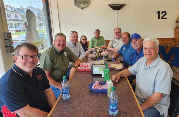 Representatives from EAA flew to Montezuma IA, to tour Sig and attend a meeting. VeDepo photo. 