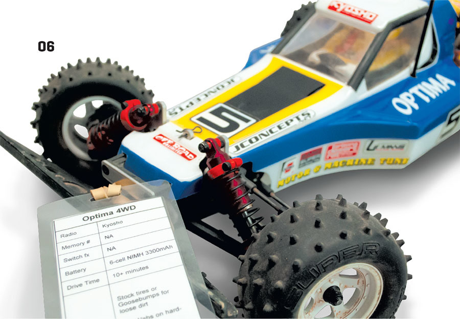 Surface RC vehicles can benefit from data sheets too. 