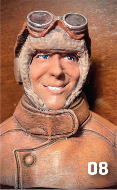 The author’s completed pilot figure is ready for service in the airplane. 