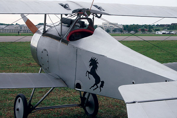 a nieuport 17 in the markings of italian ace