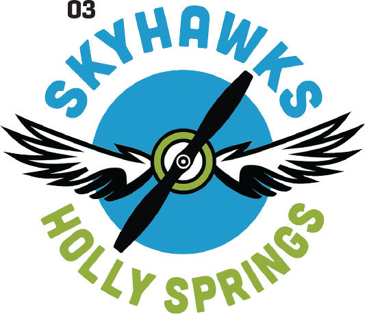 The newly redesigned logo for the Holly Springs Skyhawks club. 