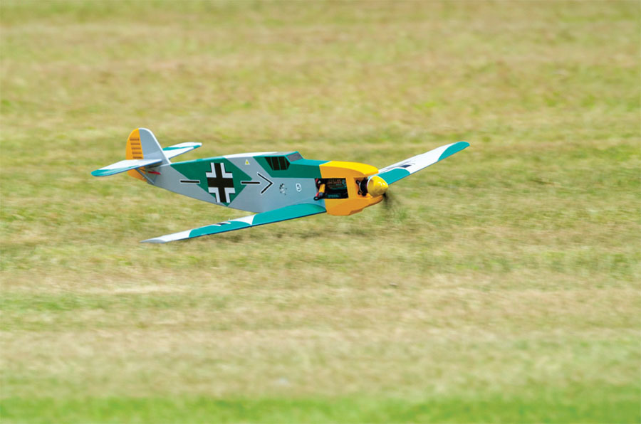 The One-O Nine is a delight to fly with easy handling and a wide speed range. The model slows down nicely for belly landings on grass. 