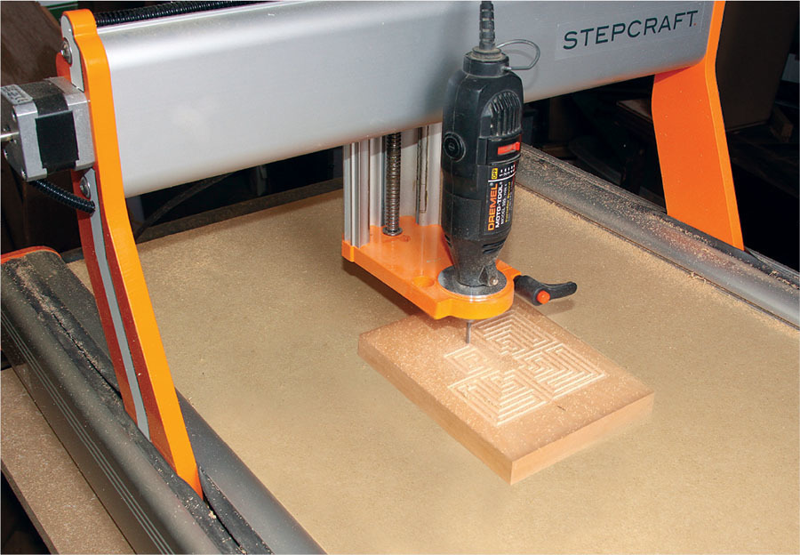 milling a labyrinth in cherry as a gift