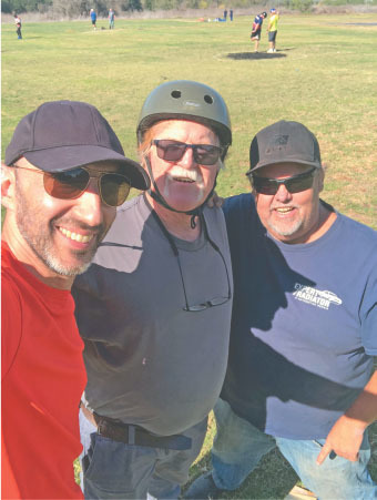  The author with Greg Hill and Darrin Albert. Darrin had a really tough battle with COVID earlier in the year, and we were all super happy to see him on his feet and flying at an impressive level. Darrin brings a great, positive attitude whenever he