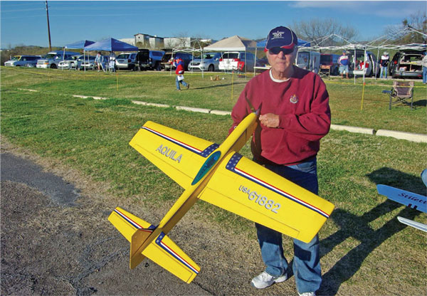 Bob McDonald, pictured with his Aquila, is a perennial VSC competitor. He often brings self-designed models and places at the top of events he enters. His models exhibit beautiful workmanship.