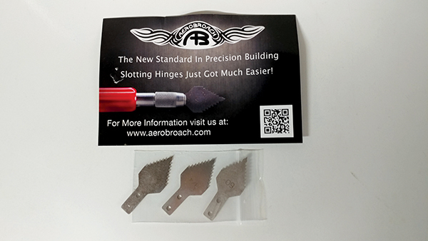 the aerobroach hinging cutters are shown as they come out of the package