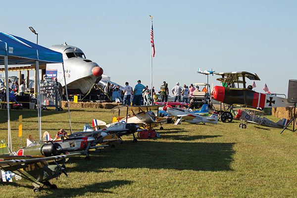 the center of the flightline shows some of the models in attendance