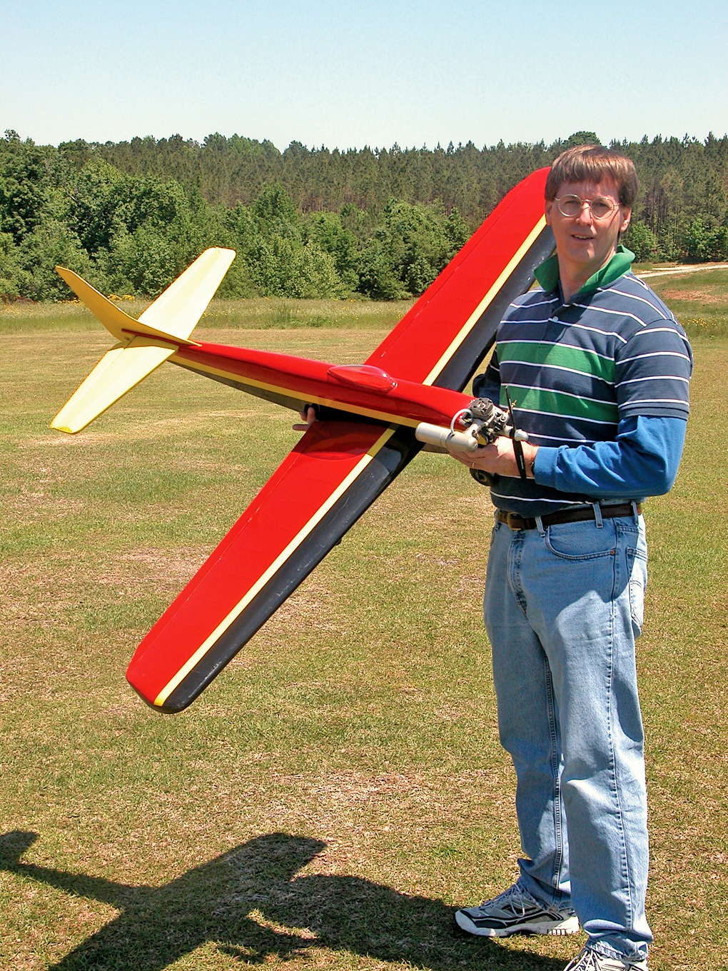 John Haffner’s award-winning version of Phil Kraft’s Kwik Fli II uses dowels and rubber bands to hold the wing on, as the original did. Duane Wilson photo.