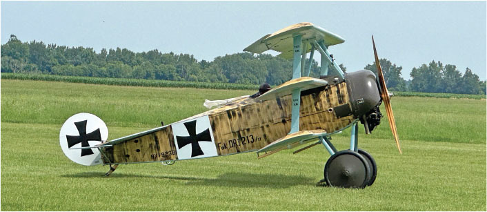 Everyone was treated to several flights of the National Warbird Museum’s collection of full-scale aircraft, including this beautiful Fokker Dr.I replica. 