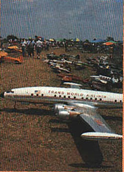 Eric Dern's Lockheed Constellation in the TWA livery dominates this view of the pit areas.