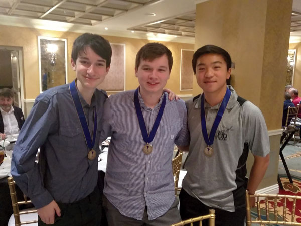  Ross Clements, Joseph Szczur, and Chris Lou. The team placed third.
