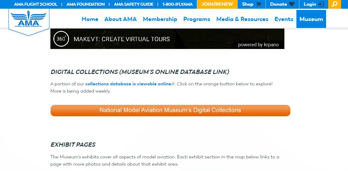 the orange digital collections button