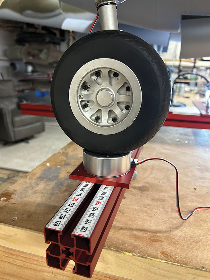 The proper nose-wheel alignment on the Xicoy puck. 