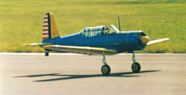 With its main wheels firmly planted on the ground, Gary Fuller’s BT-13 makes an approach. 