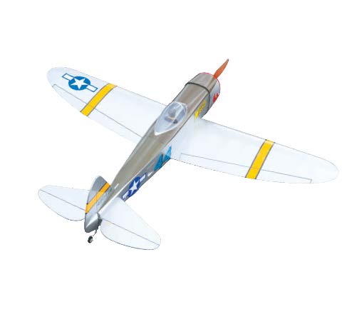 The basic lines of the full-scale P-47 are maintained even as a sport-scale model.