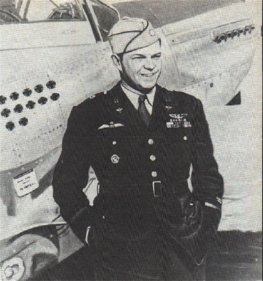 In China during 1945, Major Dunn was fighting the CHICOMS—note 12 crosses on his P-51. He served in many significant advisory and command roles during 38-year career, ending in Vietnam.