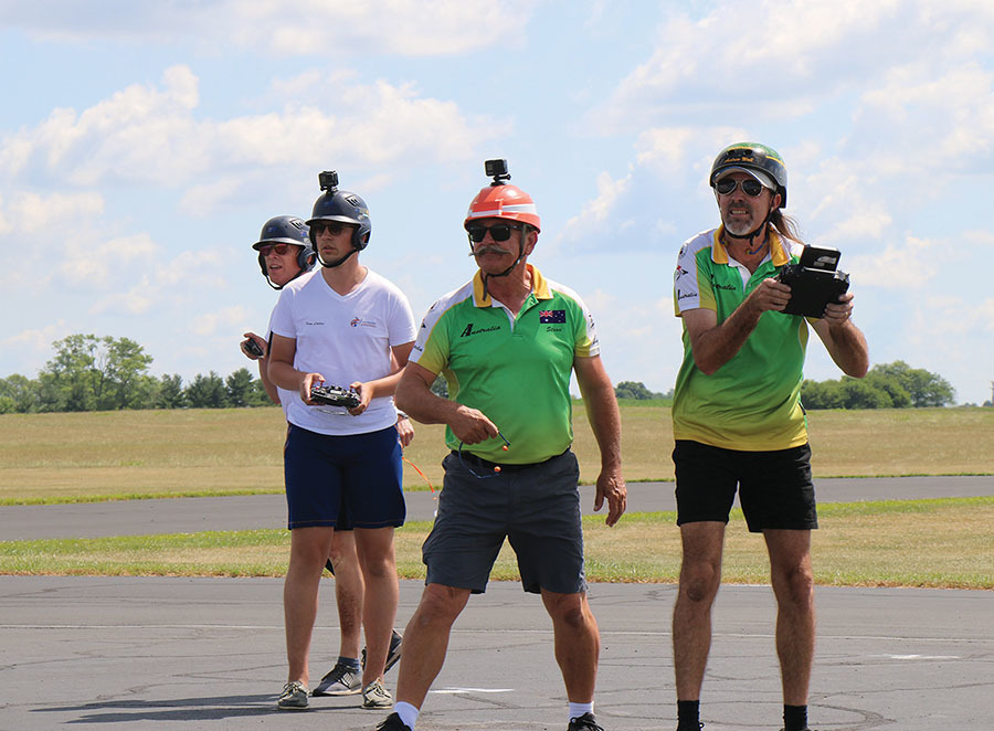  Wim Lentjes and his son, Bram, of Belgium, and Steve Hughes and Andrew Wall of Team Australia.