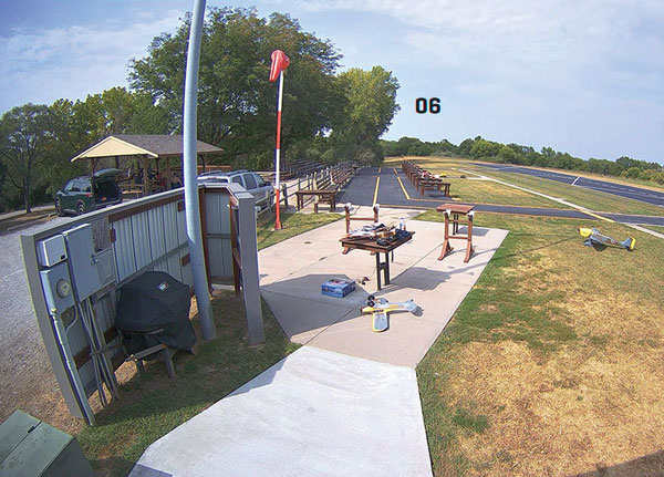 The view of the Omahawks R/C Club’s field, as seen from the first of two webcams. The cameras allow members and visitors to see who is flying and provides security benefits as well. You can view the webcam on the club’s website. 
