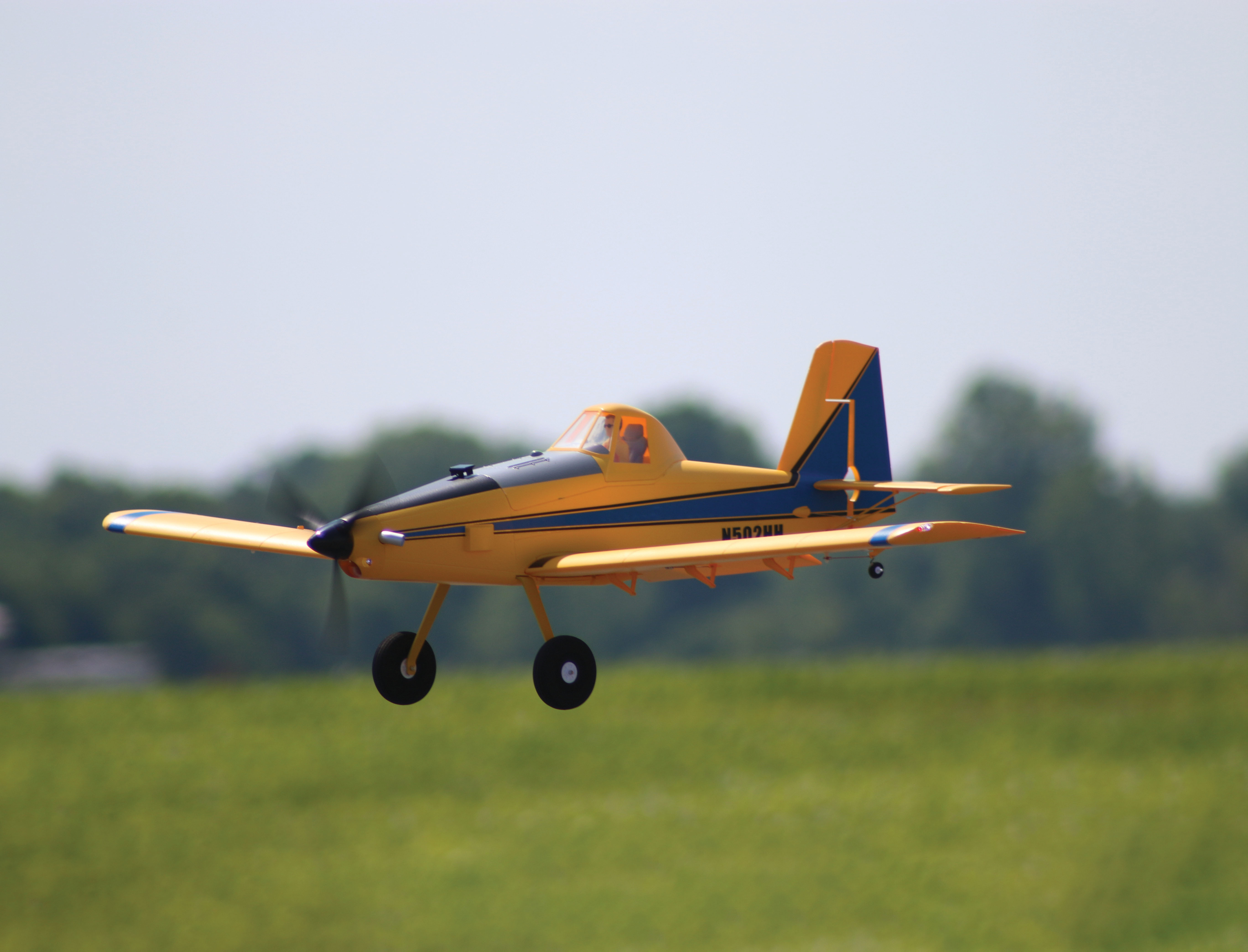 making low and slow passes with the air tractor
