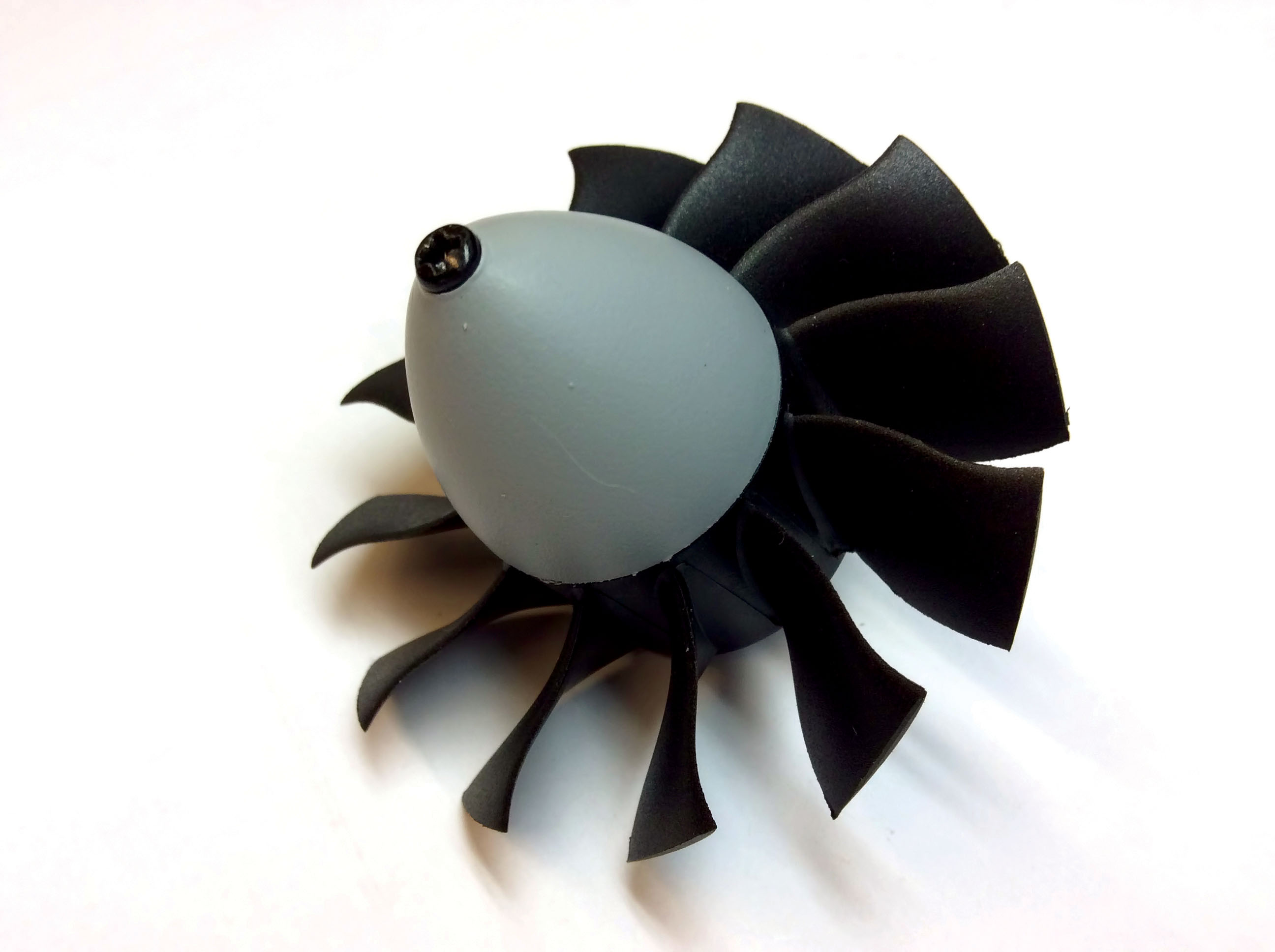 a close-up of the impeller used in a typical edf