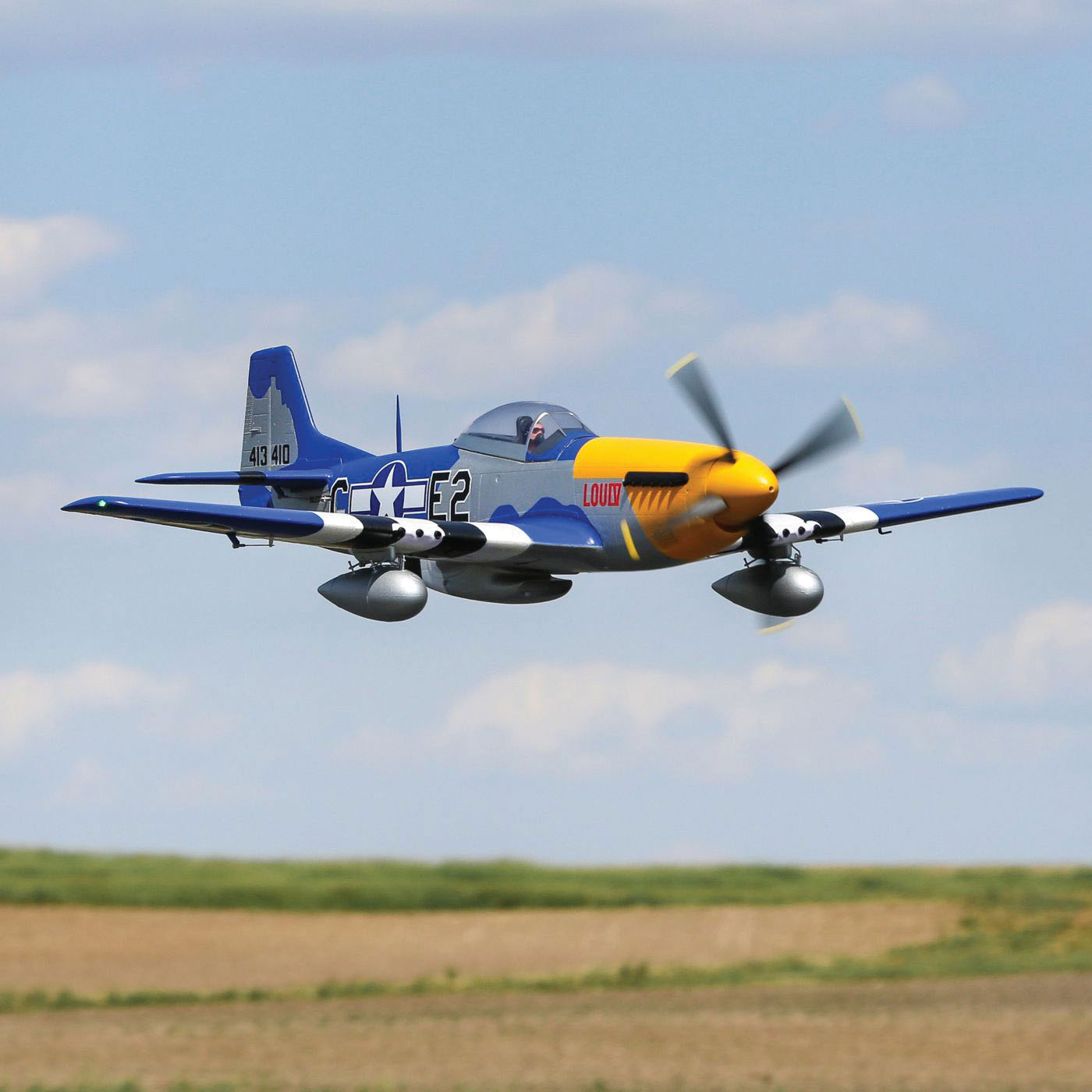 in the air the e flite p 51d mustang