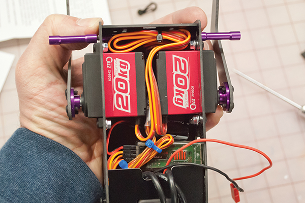 two digital servos are included and installed