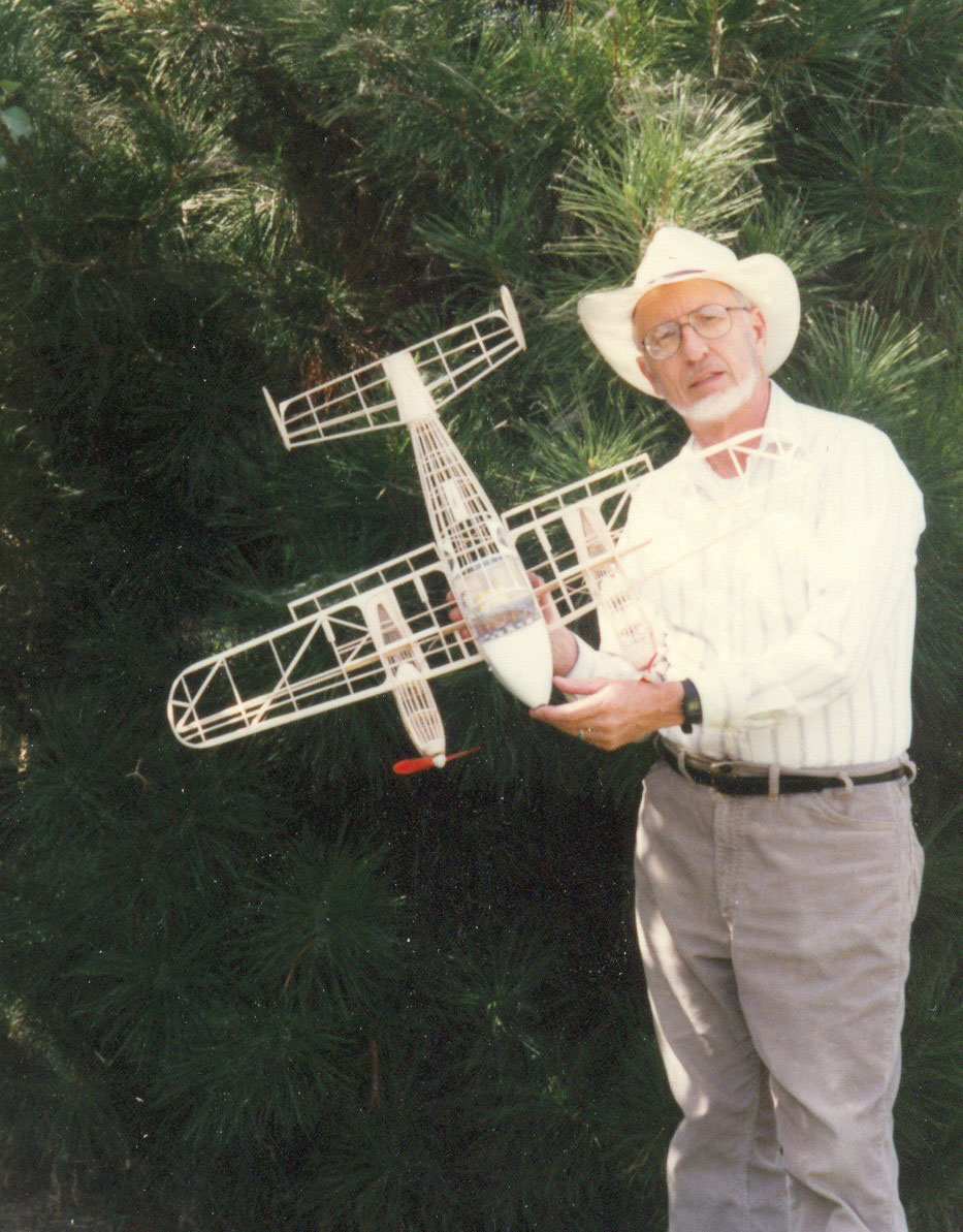 bill is shown in 1995 with his twin electric powered