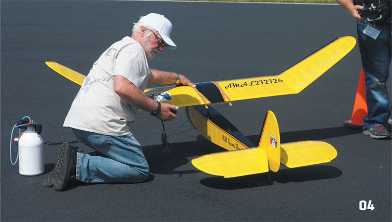 a modeler gets ready to launch