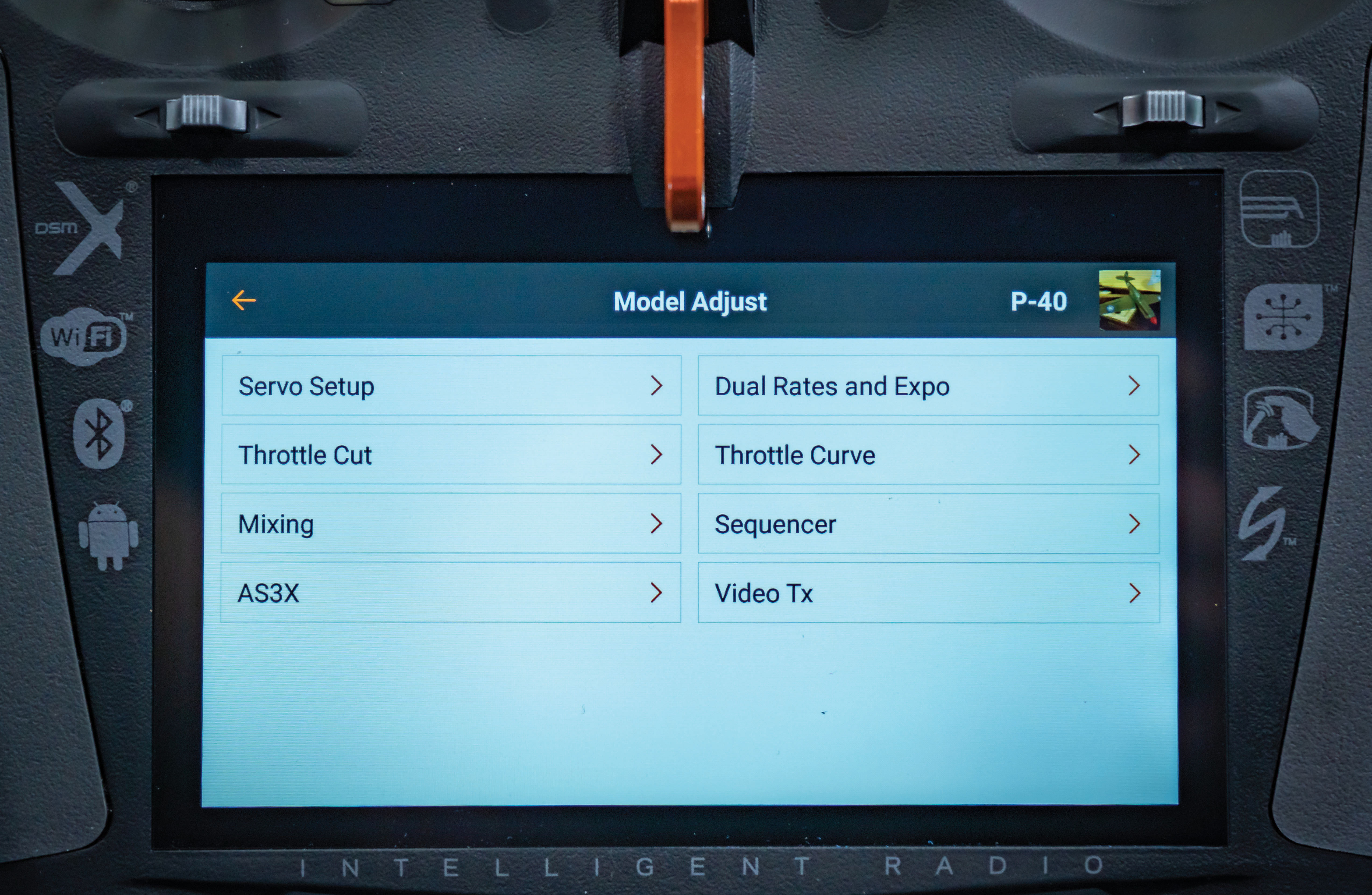 the model adjust menu contains features and adjustments that are used to finalize the settings